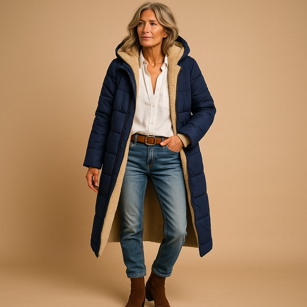 Dames Lange Winterjas | Elegante jas met warmte en stijl