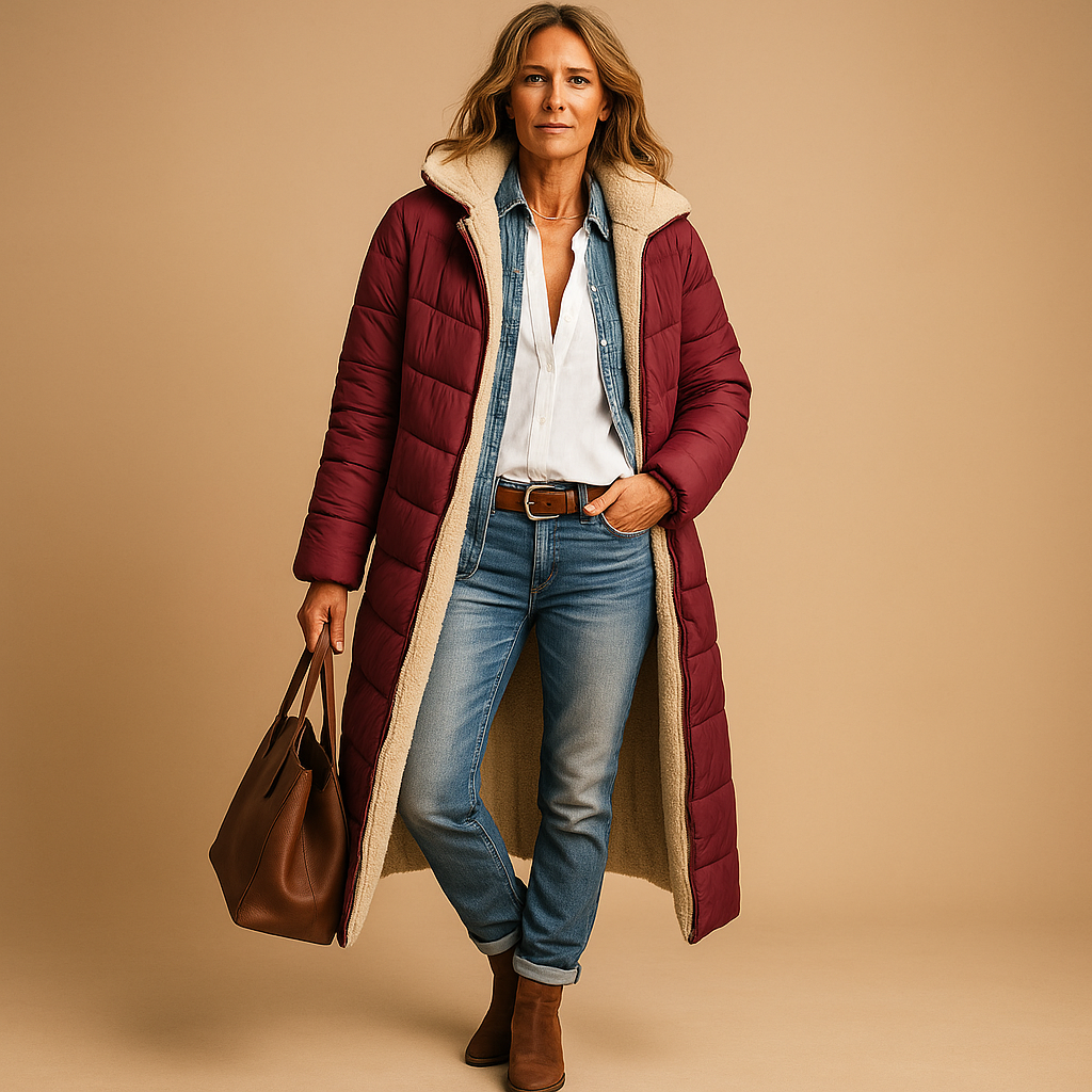 Dames Lange Winterjas | Elegante jas met warmte en stijl