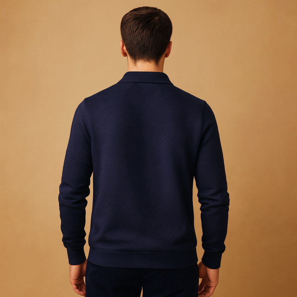 Heren Polo Trui met Kwart Rits | Comfortabele pasvorm en tijdloos
