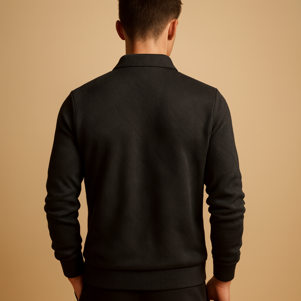 Heren Polo Trui met Kwart Rits | Comfortabele pasvorm en tijdloos