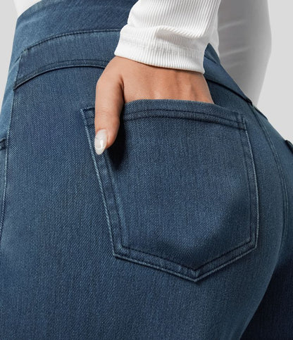 Dames Comfy Elastische Broek met Hoge Taille | Stijlvol, soepel en flatterend