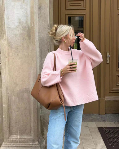 Oversized Dames Trui | Zachte ronde hals en trendy look