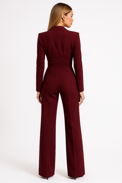 Dames Jumpsuit met Diepe V-hals | Elegante pasvorm met moderne uitstraling