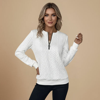 Dames Kabelgebreide Trui | Tijdloze warmte met een vleugje elegantie