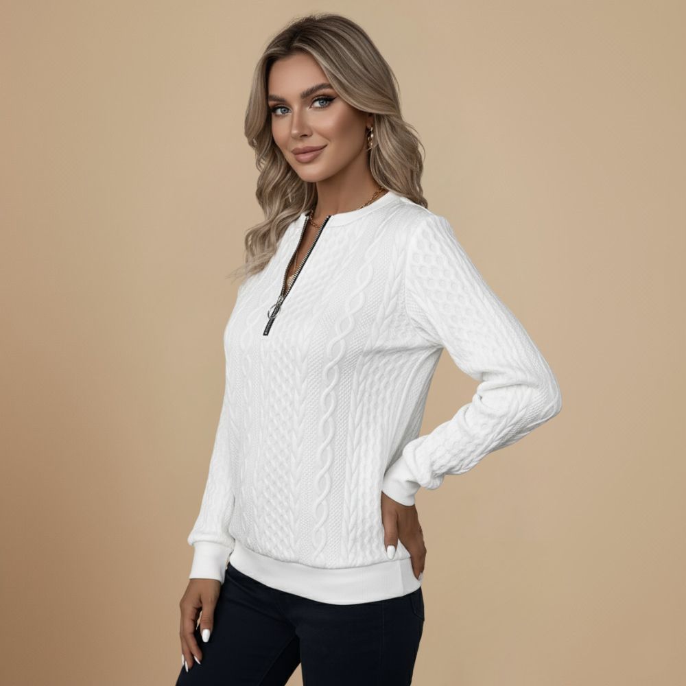 Dames Kabelgebreide Trui | Tijdloze warmte met een vleugje elegantie