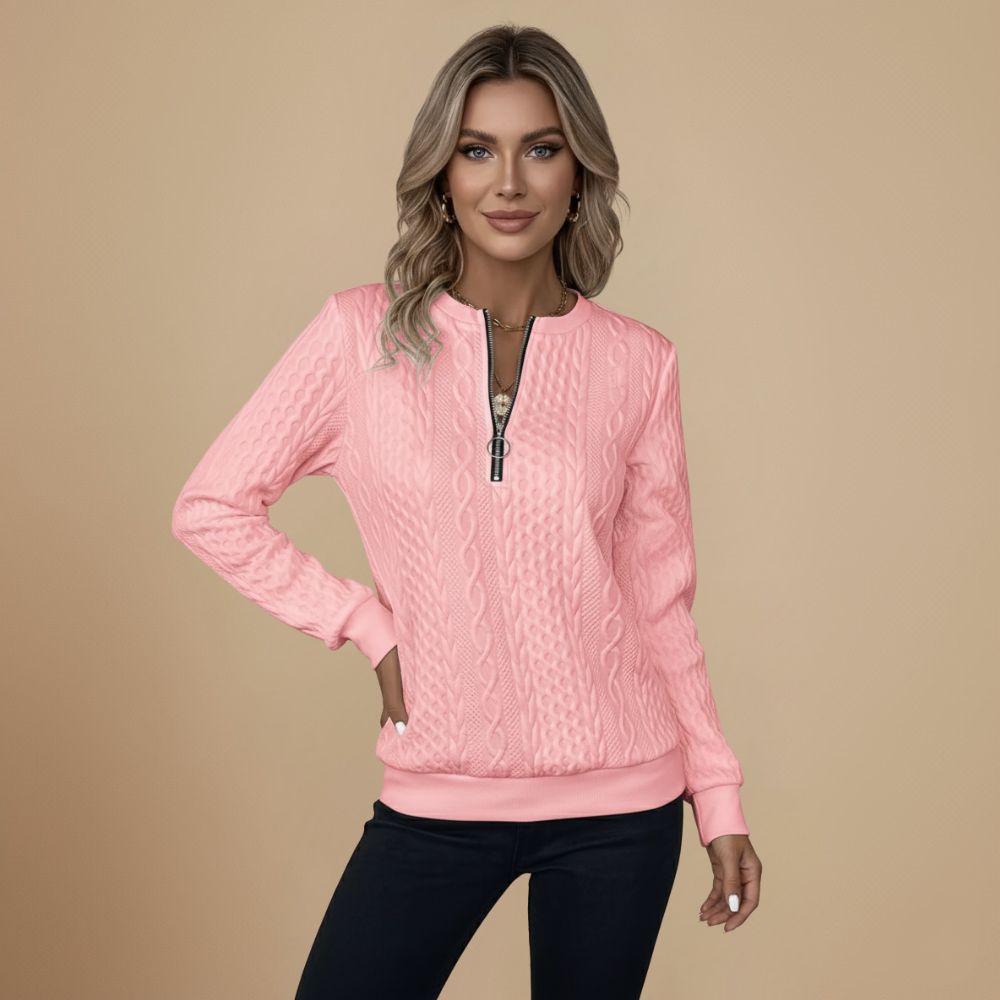 Dames Kabelgebreide Trui | Tijdloze warmte met een vleugje elegantie