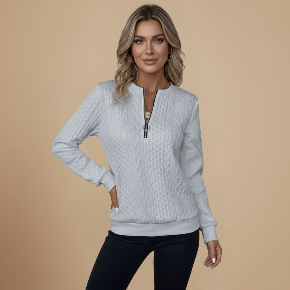 Dames Kabelgebreide Trui | Tijdloze warmte met een vleugje elegantie