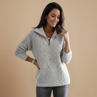 Dames Gebreide Zip Trui | Verfijnde warmte met tijdloze klasse