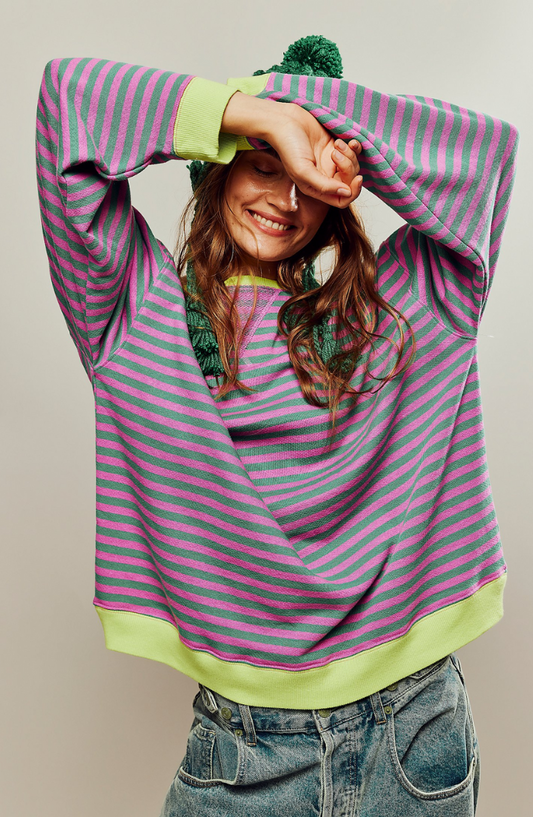 Dames Oversized Trui | Stijlvol gestreept en comfortabel