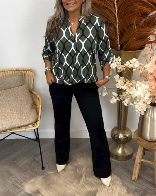 Dames Blouse | Trendy uitstraling met grafische print