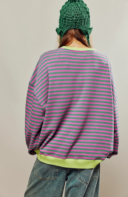 Dames Oversized Trui | Stijlvol gestreept en comfortabel