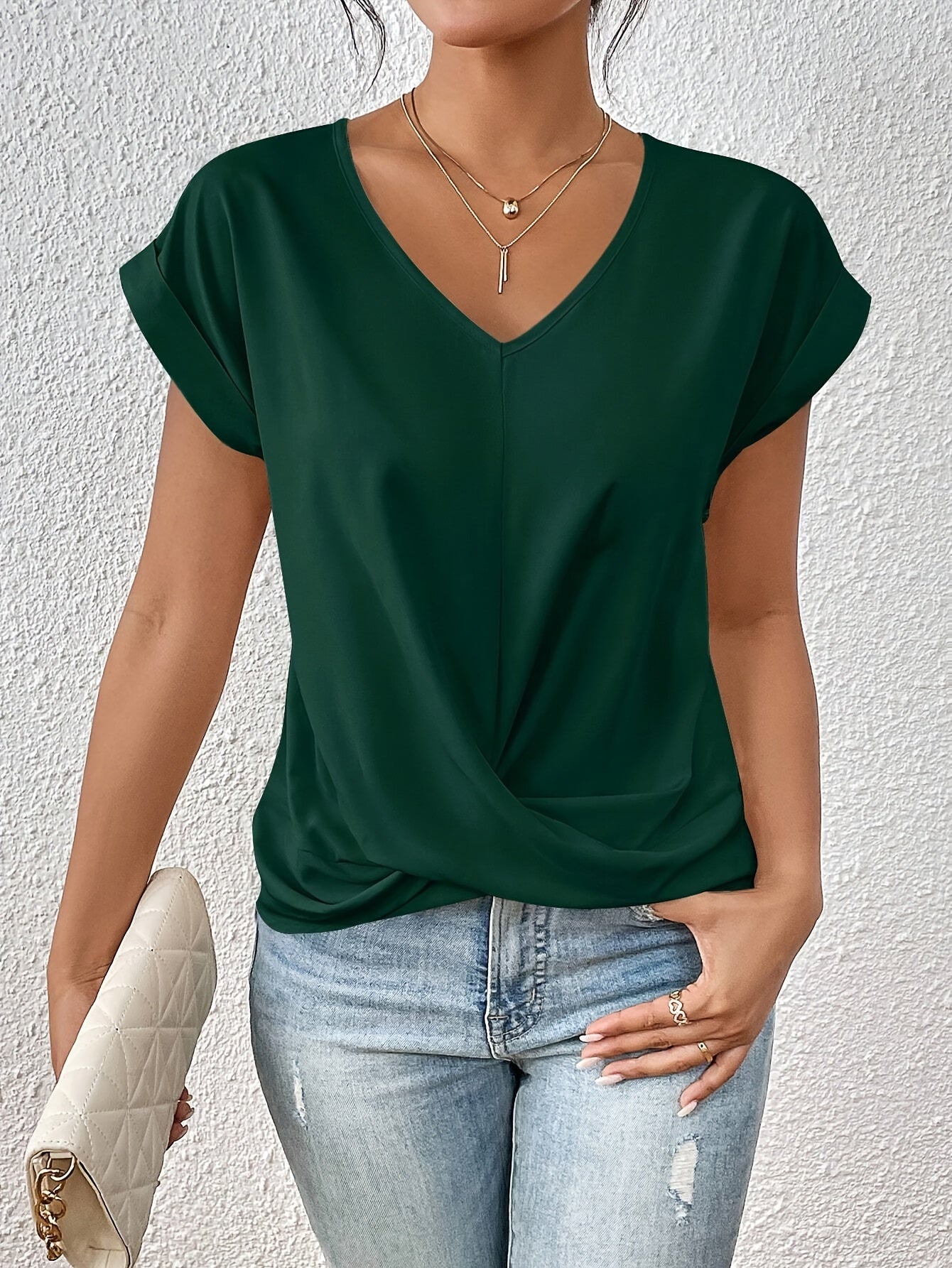 Dames V-Hals T-Shirt | Luchtig comfort voor elke dag