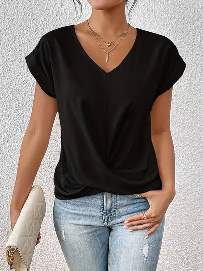 Dames V-Hals T-Shirt | Luchtig comfort voor elke dag