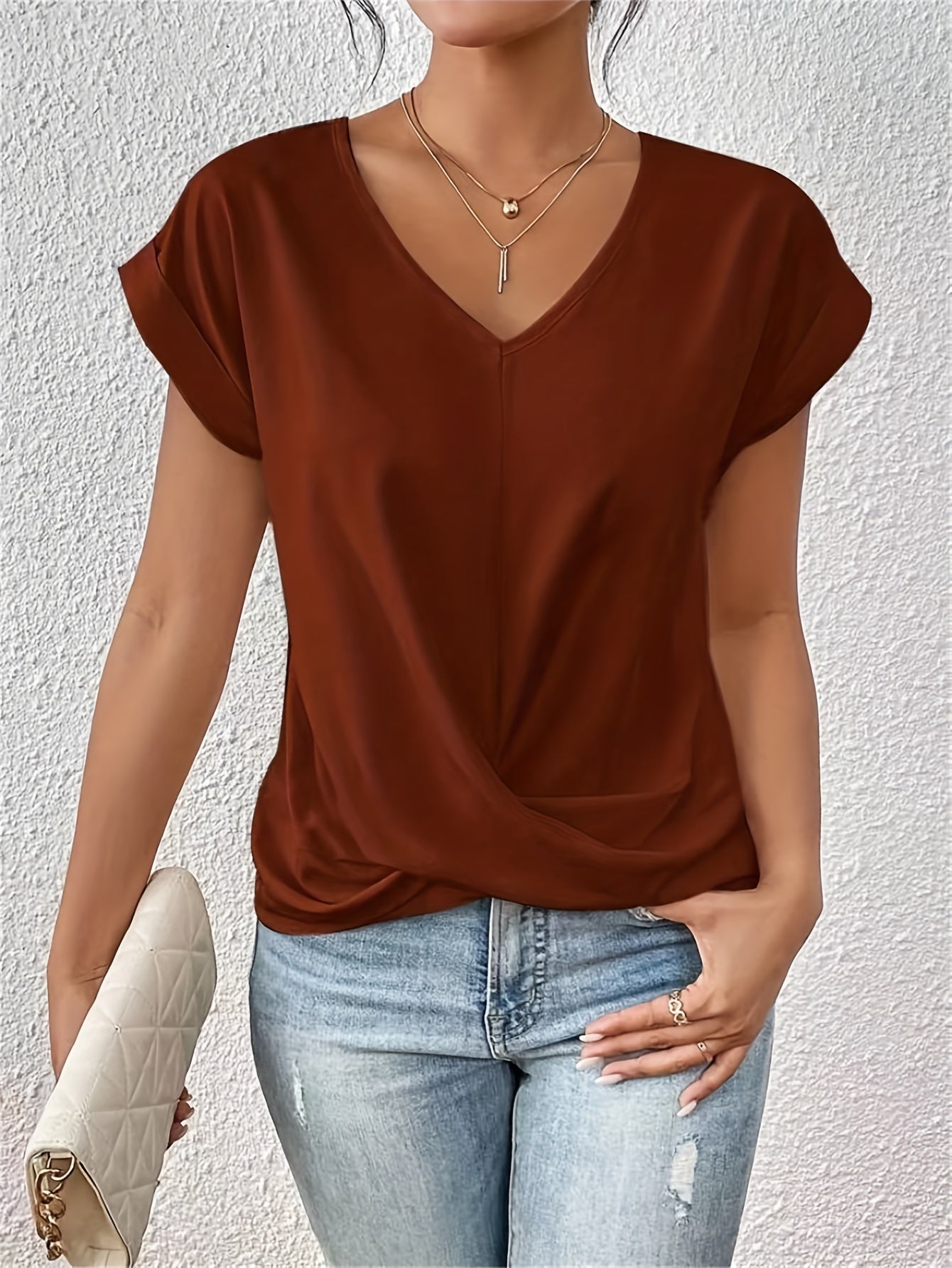 Dames V-Hals T-Shirt | Luchtig comfort voor elke dag
