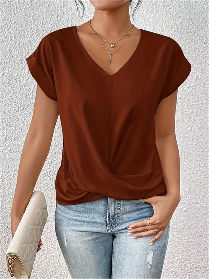 Dames V-Hals T-Shirt | Luchtig comfort voor elke dag