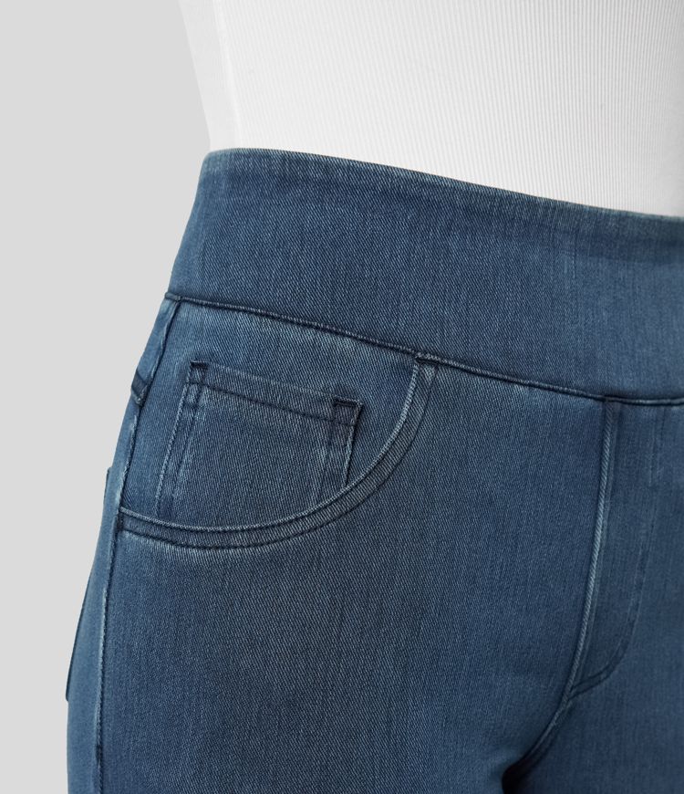 Dames Comfy Elastische Broek met Hoge Taille | Stijlvol, soepel en flatterend