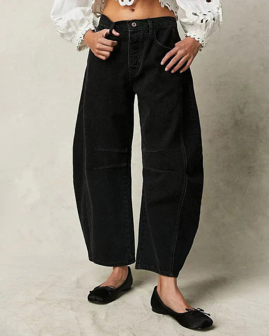 Niora – Dames barrel jeans met moderne fit