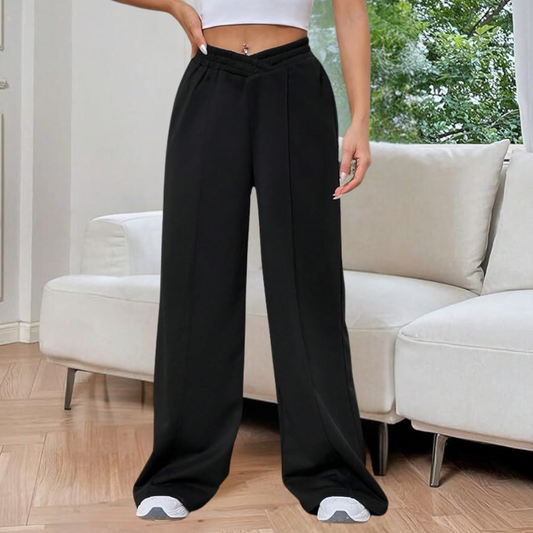 Veya – Dames wide-leg jogger met plooidetail
