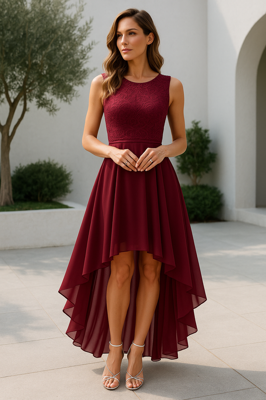 Yinthe – Asymmetrische avondjurk met vloeiende elegantie