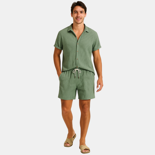 Milan – Heren set met relaxed ribpatroon
