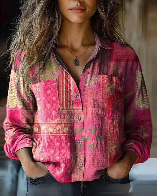 Elodie – Dames blouse met vintage flair