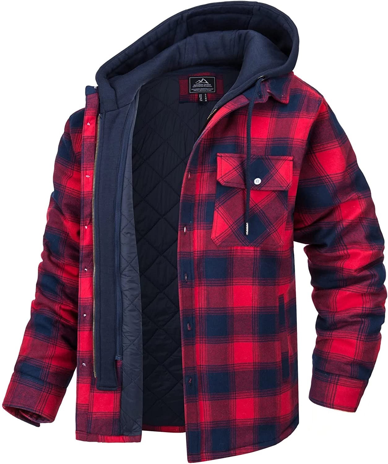 Heren Geruite Jas met Capuchon | Stoer, warm en comfortabel voor elke dag