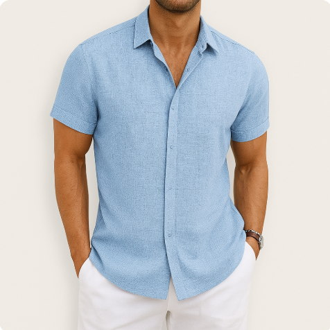 Boris – Heren overhemd met korte mouwen en zomers comfort