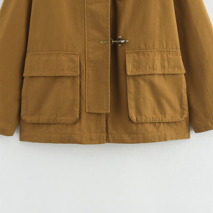 Malvia – Dames barn jacket met trendy zakken en knoopsluiting