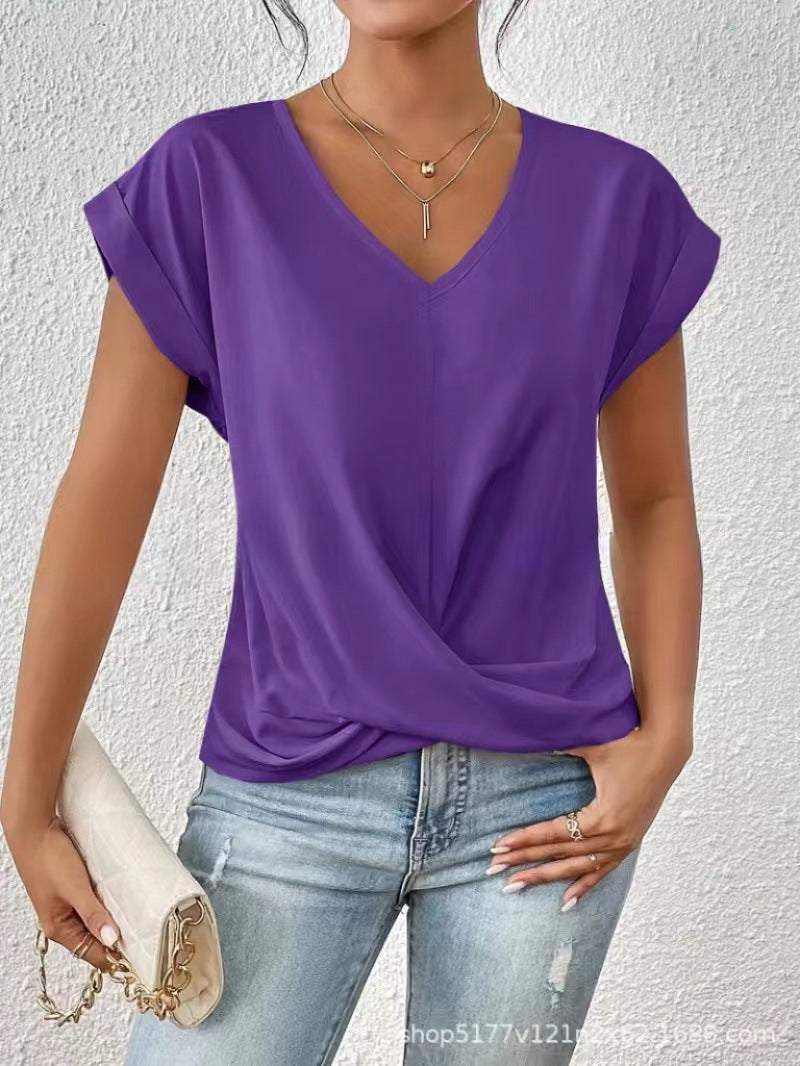 Dames V-Hals T-Shirt | Luchtig comfort voor elke dag