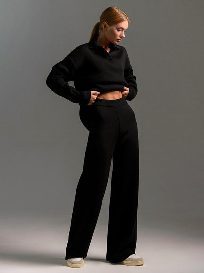 Dames Lounge Set | Oversized polosweater en wijde broek
