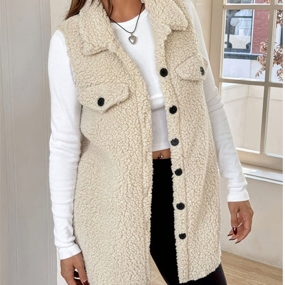 Teddy Bodywarmer Lang Dames | Cozy laag met stijlvolle pasvorm