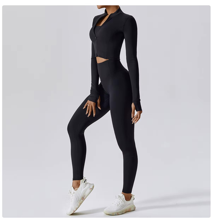 Dames 3-Delige Pilates Set | Comfortabel met legging, top & vest