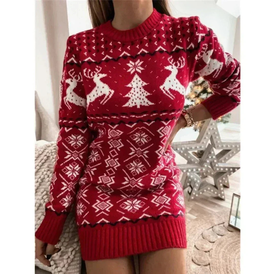 Dames Gebreide Kerstjurk | Warm, feestelijk en heerlijk comfortabel