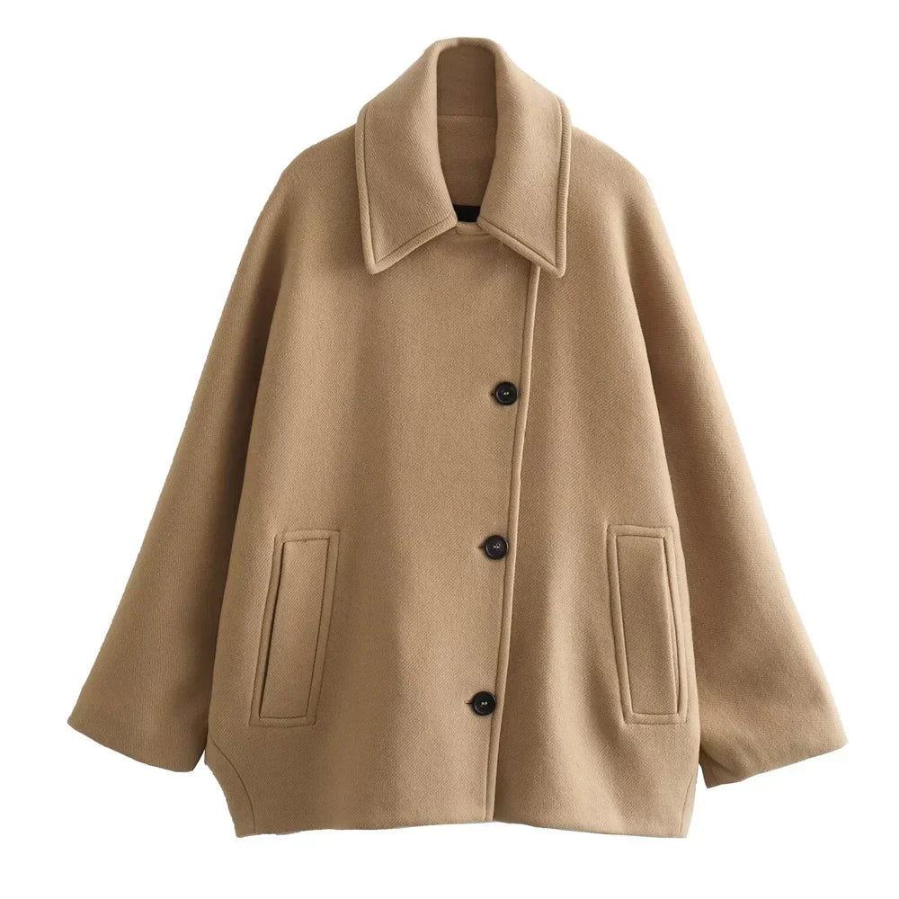 Auren – Oversized dames mantel met luxe comfort