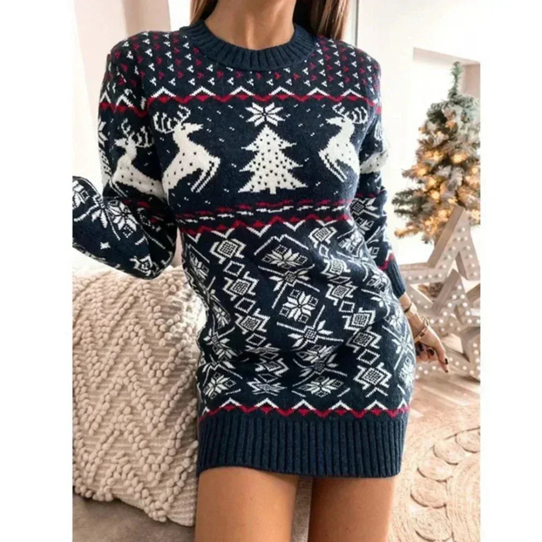 Dames Gebreide Kerstjurk | Warm, feestelijk en heerlijk comfortabel