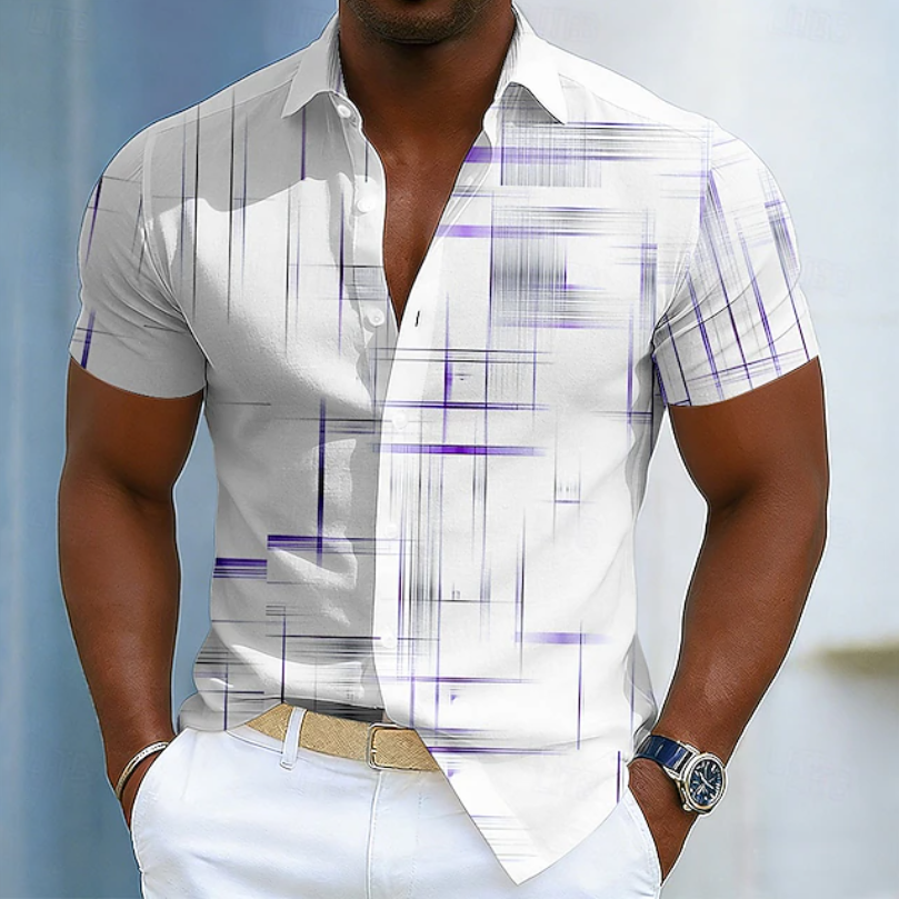 Heren Casual Shirt met Strepen | Comfortabele stijl voor warme dagen