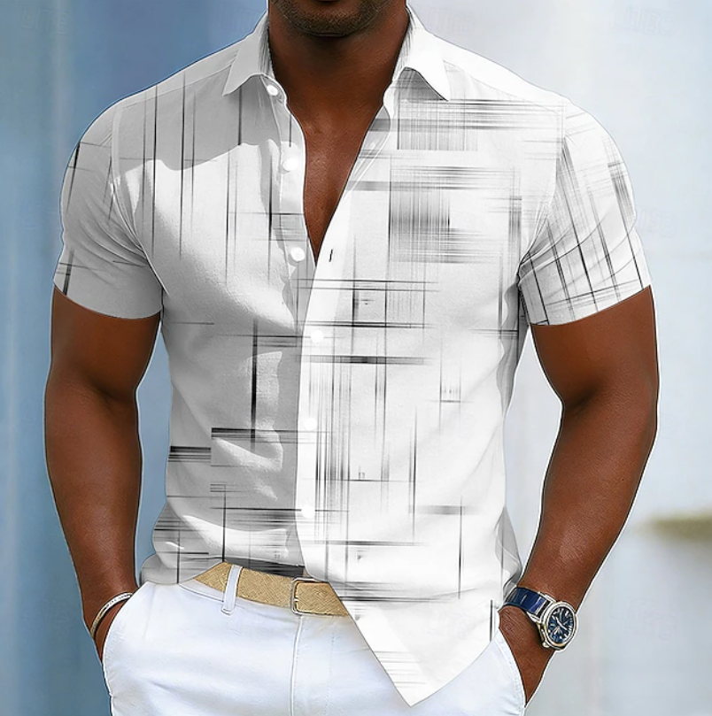 Heren Casual Shirt met Strepen | Comfortabele stijl voor warme dagen