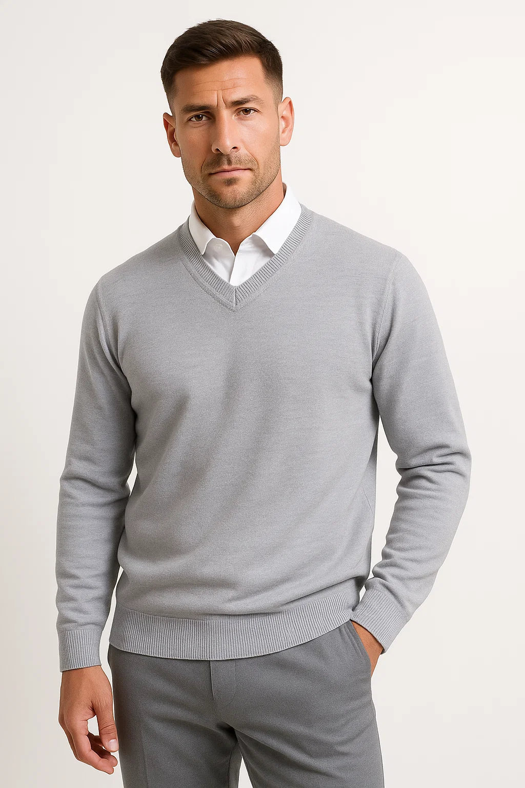 Heren Trui met V-hals | Slim Fit, stijlvol en veelzijdig