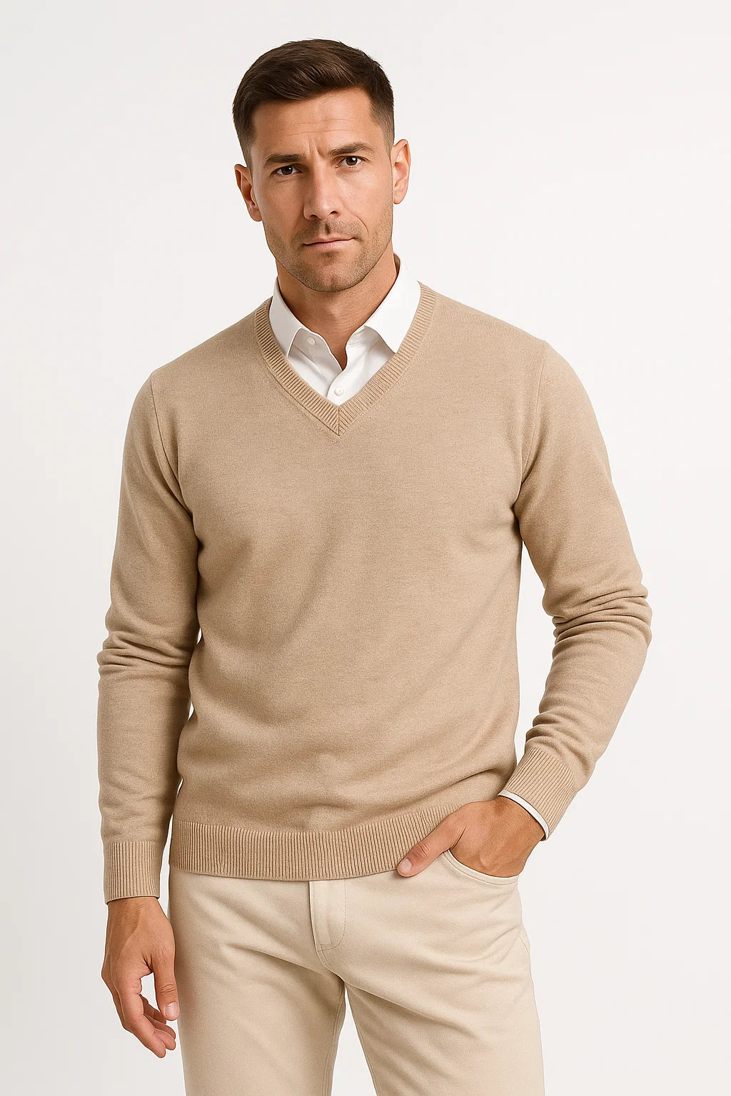 Heren Trui met V-hals | Slim Fit, stijlvol en veelzijdig