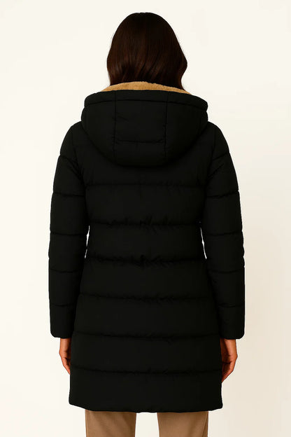 Dames Lange Puffer Jas | Gewatteerde jas met isolatie