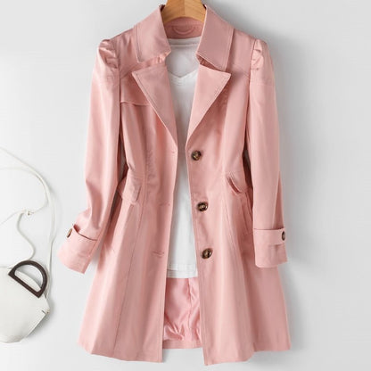 Clea – Tijdloze dames trenchcoat met klassieke knopen