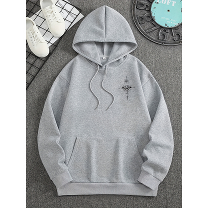 Heren Hoodie | Comfort, stijl en een stoer kompasdesign