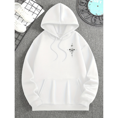 Heren Hoodie | Comfort, stijl en een stoer kompasdesign