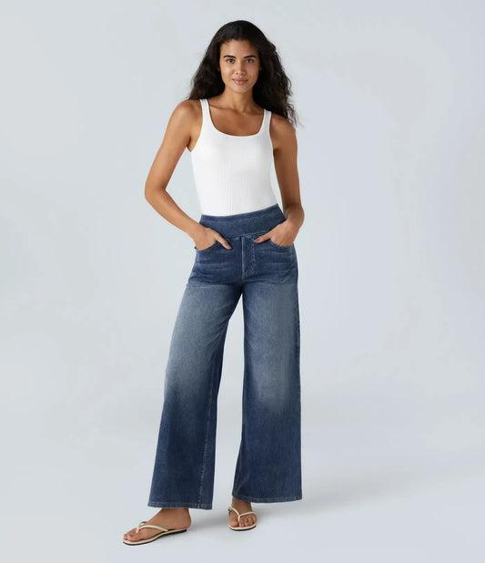 Dames High-Waist Stretch Broek | Comfortabele pasvorm met corrigerende tailleband