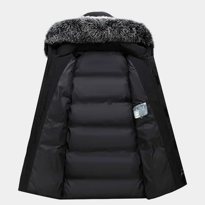 Heren Lange Parka met Bontkraag | Warmte en stijl voor koude dagen