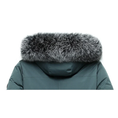 Heren Lange Parka met Bontkraag | Warmte en stijl voor koude dagen
