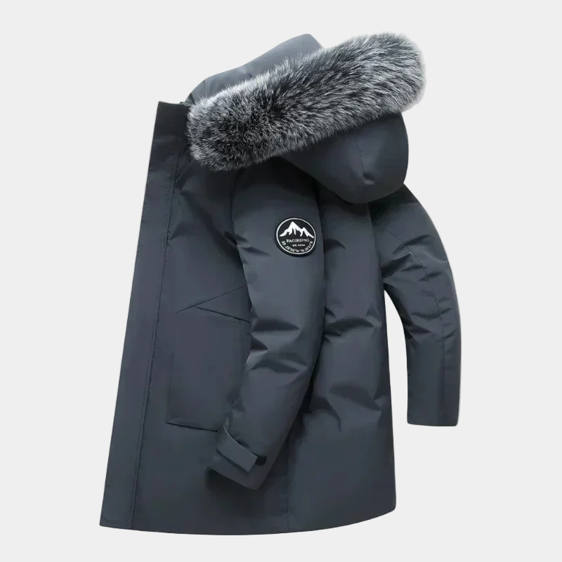 Heren Lange Parka met Bontkraag | Warmte en stijl voor koude dagen