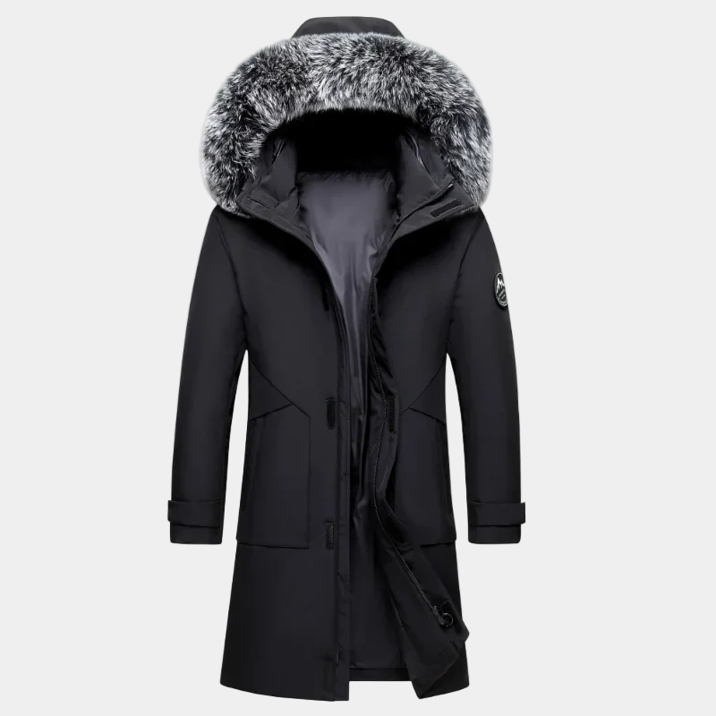 Heren Lange Parka met Bontkraag | Warmte en stijl voor koude dagen