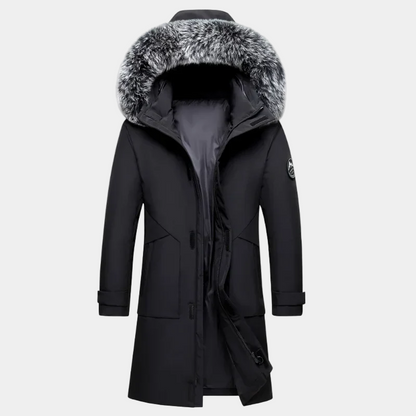 Heren Lange Parka met Bontkraag | Warmte en stijl voor koude dagen