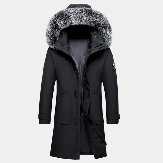 Heren Lange Parka met Bontkraag | Warmte en stijl voor koude dagen